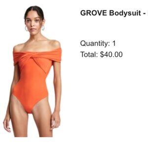 ALIX NYC Grove Bodysuit Blood Orange Size M